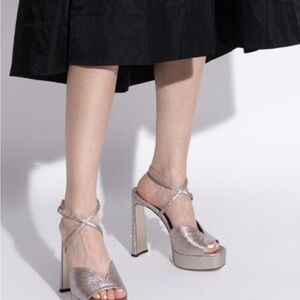 Jimmy Choo Elegant Silver Heels